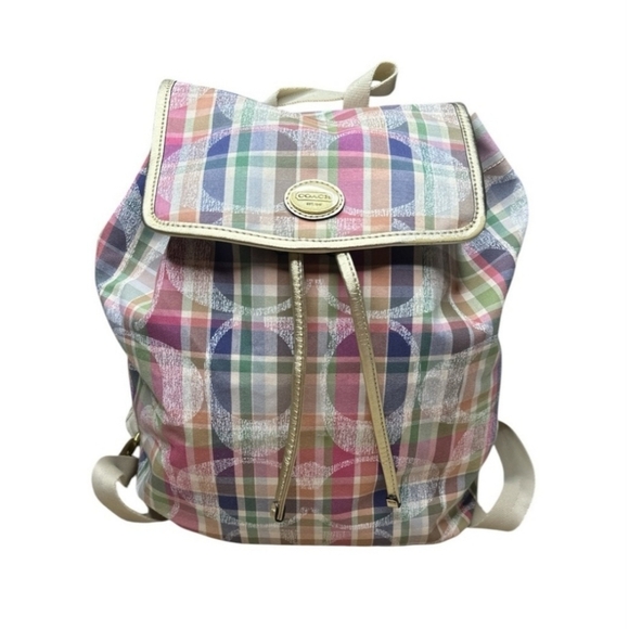 COACH - Like New Daisy Madras Packable Backpack - Picture 1 of 8